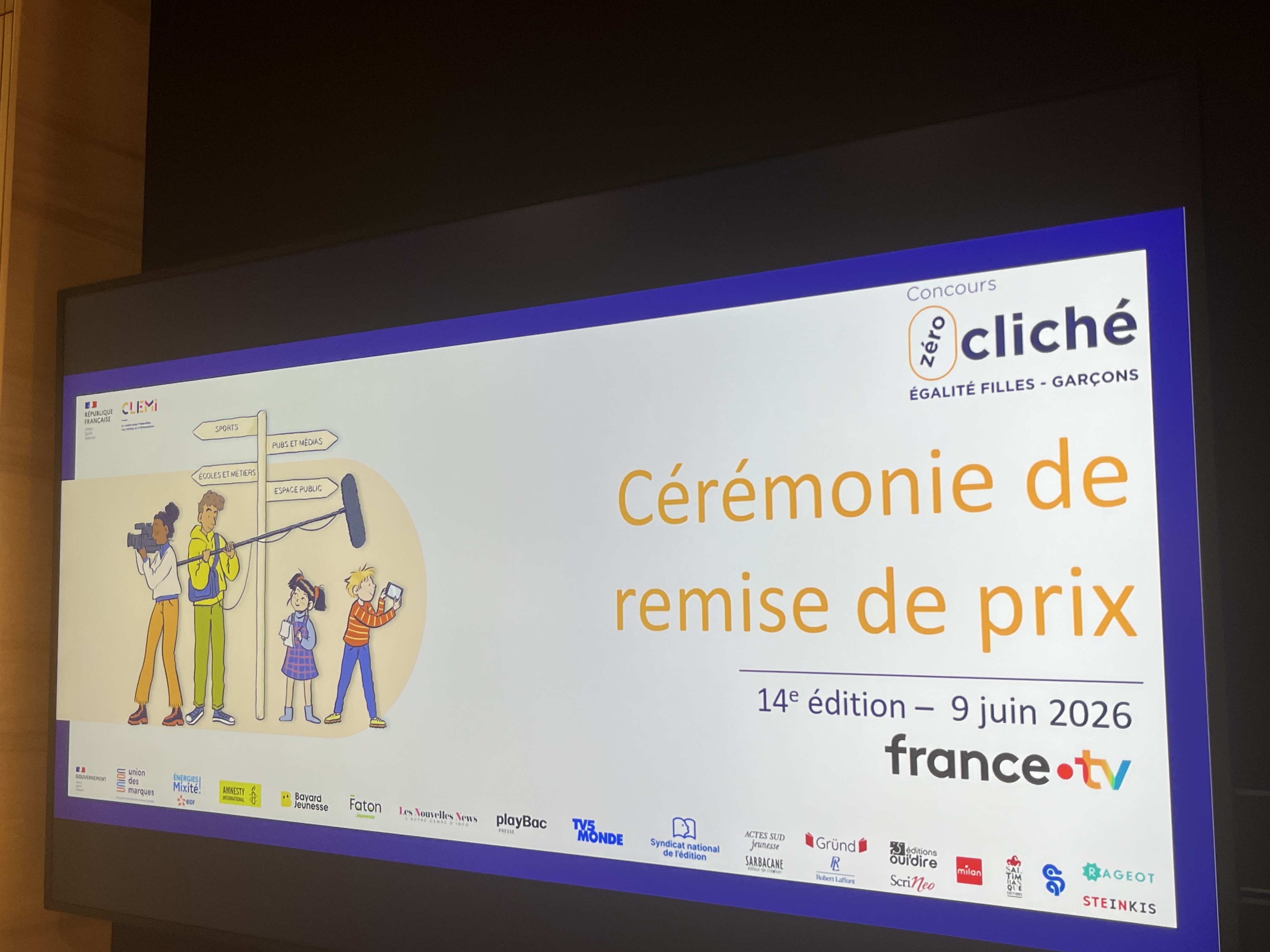 France Télévisions a accueilli la remise des prix Zéro Cliché en partenariat avec le CLEMI
